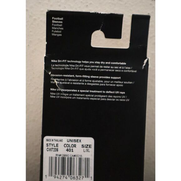 Nike Pro Unisex Sz L/XL Blue Dri-FIT Football Sleeves - Picture 2 of 8